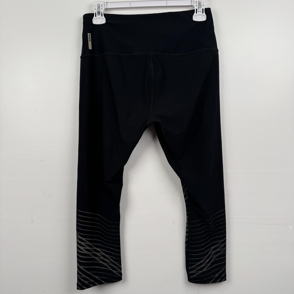 RBX Pants Womens Medium (27x20) Black Gray Ankle Yoga Leggings Printed Gym